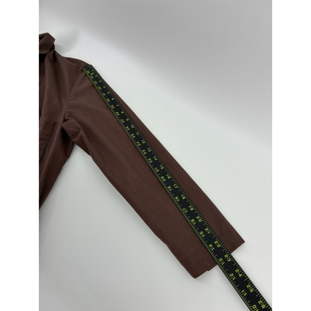 VNTG 70's Phillips 66 Mechanic Shop Coat Sears Work Brown Size Large Chore USA - Picture 6 of 8